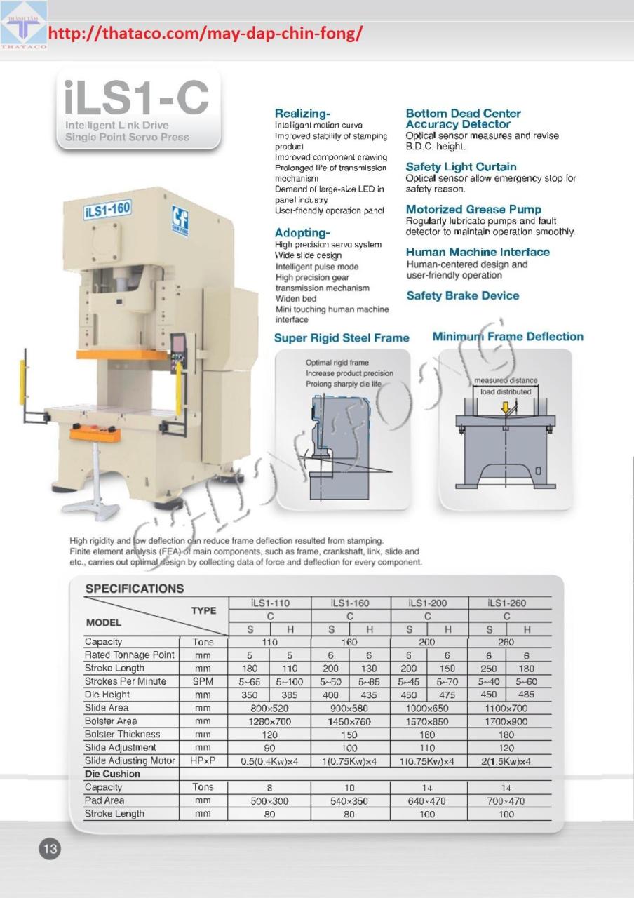 Thông số Máy Dập CNC Servo iLS1 Series-2