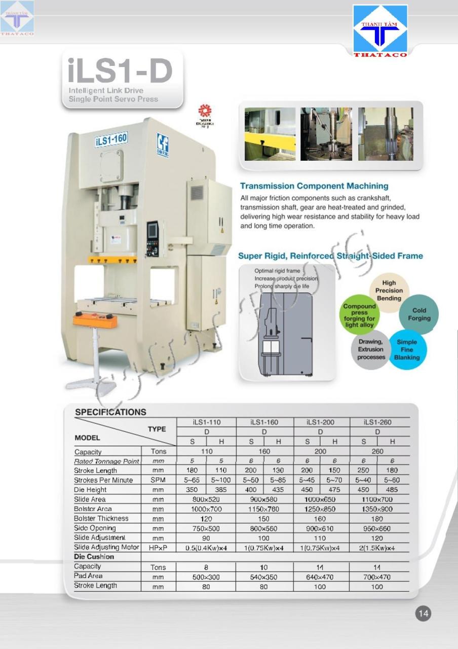 Thông số Máy Dập CNC Servo iLS1 Series-3